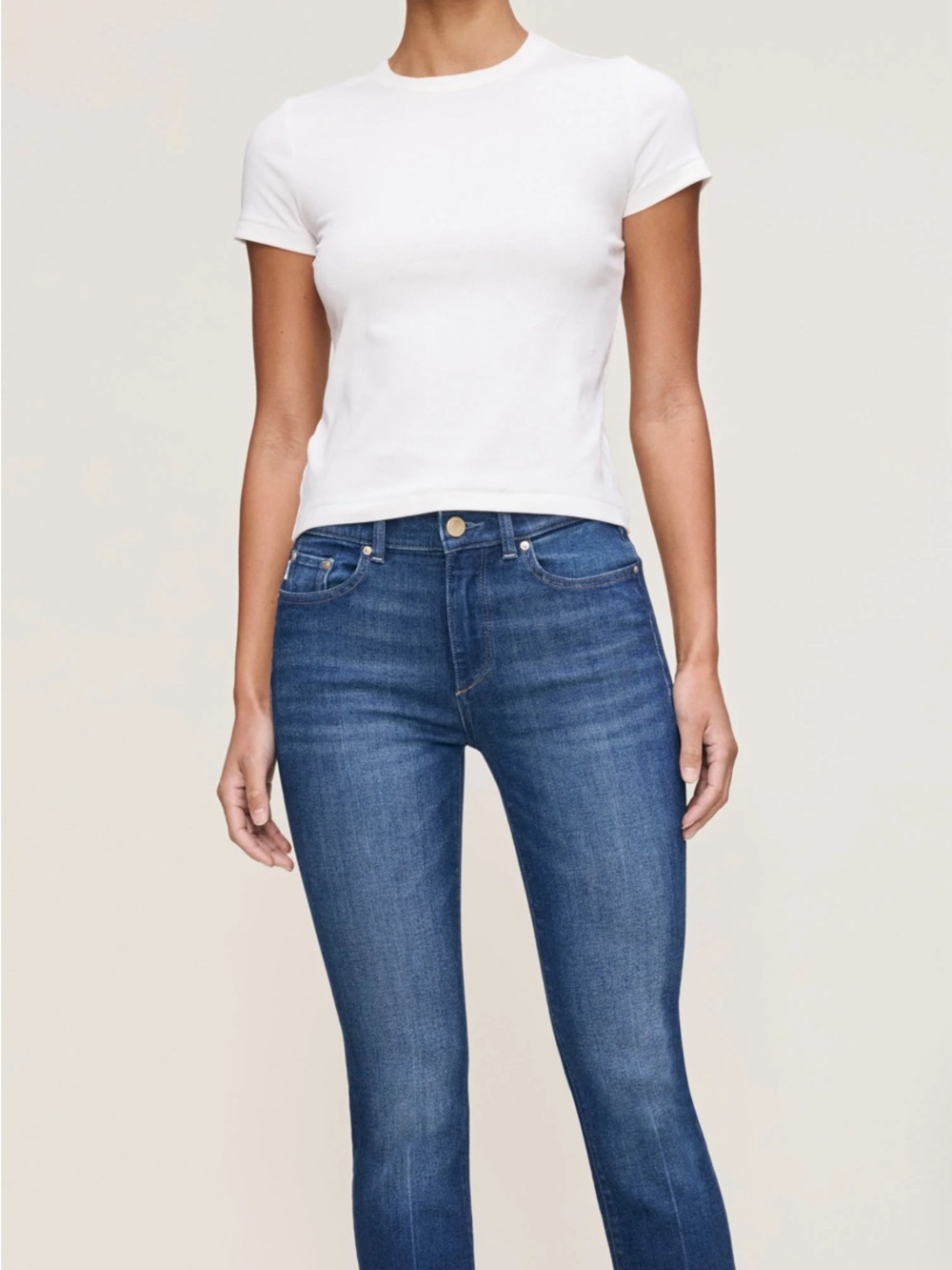 DL1961 Slim High-Rise Skinny Jeans in Dark Indigo